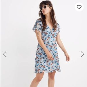 Madewell Open-Back Mini Dress in Wildflower Garden